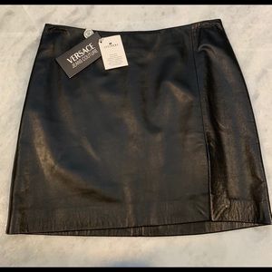 Versace Leather Skirt